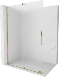 Mexen Velar, zuhany paraván tolóajtóval Walk-in 150 x 200 cm, 8 mm-es matt üveg, arany fényes, 871-150-000-33-50 (871-150-000-33-50)