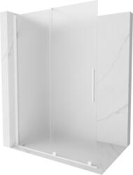Mexen Velar, zuhany paraván tolóajtóval Walk-in 140 x 200 cm, 8 mm-es matt üveg, fehér matt, 871-140-000-33-20 (871-140-000-33-20)