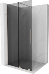 Mexen Velar, zuhany paraván tolóajtóval Walk-in 80 x 200 cm, 8mm szürke üveg, csiszolt acél, 871-080-000-43-97 (871-080-000-43-97)