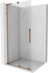 Mexen Velar L, eltolható zuhany paraván Walk-in 90 x 200 cm, 8mm átlátszó üveg, rózsaszín arany, 871-090-003-03-60 (871-090-003-03-60)