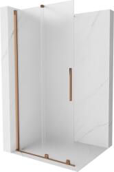 Mexen Velar, zuhany paraván tolóajtóval Walk-in 100 x 200 cm, 8 mm-es matt üveg, rózsaszín arany, 871-100-000-33-60 (871-100-000-33-60)