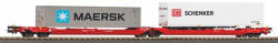 Piko Kontajnerový vagón T3000e s 1 návesom PNO a 1 40' kontajnerom Maersk - 24619 (PI24619)