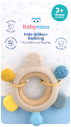 Baby-Nova szilikon és fa rágóka 3hó+ (fiús) - babyshopkaposvar