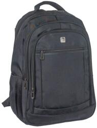 Adventurer 4+2 zsebes laptoptartós nagyobb méretű fekete vászon hátizsák Adventurer (at 5372 fekete)