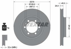 TEXTAR Disc frana TEXTAR 92079800 (92079800) - fixbox