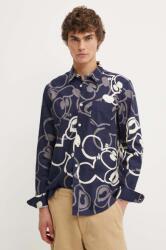 Desigual pamut ing SAMSON férfi, galléros, sötétkék, regular, 24WMCW26 - sötétkék L