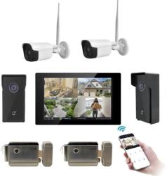 Mentor Kit Acces control cu Camere si VideoInterfon Mentor SYKT066 1 familie WiFi TouchScreen 10.1 inch HD 3MP IP65 Human detection (MMDSYKT066)