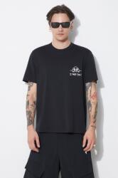 Neil Barrett pamut póló Slim "I See You" fekete, férfi, nyomott mintás, MY70261A-Y529-524N - fekete XL
