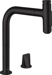 Hansgrohe Metris Select M71 konyhai csaptelep álló fekete 73818670