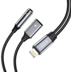 Tech-Protect Ultraboost adapter Lightning - 3.5mm jack / lightning, szürke