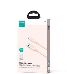 JOYROOM Adatkábel Usb - Type-C, Cipőfüző, Rózsaszín (JR-S-A34-PNK) (JR-S-A34-PNK)