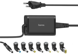 Hama Notebook töltő - 200002 (univerzális, 7 féle csatlakozó, 65W, 1, 2m, fekete) (00200002) - bstrade