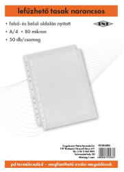 Pátria Papír Lefűzhető Tasak Pd A/4 80 Mic. Narancsos Felül-És Belül Nyitott 50 Db/Csomag