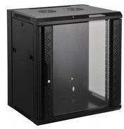 Manhattan Rackszekrény - 19" fali kivitel (12U, 635 (h) x 570 (w) x 450 (d) mm, Flatpack, Fekete) (711869) - iconink