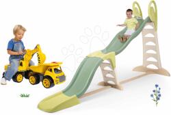 Smoby Set tobogan și graifer cu scaun Super Megagliss 2in1 Life Smoby cu lungime de alunecare reglabilă și camion Maxi Power de la 24 de luni (SM820201-20)