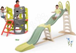 Smoby Set tobogan cu lungime reglabilă a suprafeței de alunecare de 360 cm Super Megagliss 2in1 Smoby și cățărătoare Multiactivity Climbing Tower cu pereți de cățărat (SM820201-5)