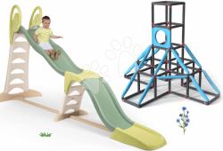 Smoby Set tobogan și cățărătoare cu 4 etaje Giant Kraxxl Toboggan Super Megagliss 2v1 Smoby suprafață de alunecare reglabilă 360 cm (SM820201-24)
