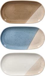 Tognana RELIEF PEPA ASSORT ovális tányér, 32 × 16, 5 cm, vegyes színek (RE1VABGM274)
