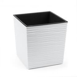 Lamela JUKA DLUTO virágcserép, 30×30 cm, 31 cm magas, fehér (1310006640)