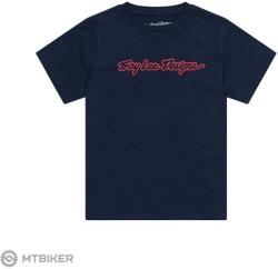 Troy Lee Designs Signature gyerek póló, sötétkék (XL)