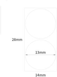 Niimbot R D11 és D110 címke, 14×28 mm, 220 db, WhiteRound B (A2A08061801)