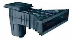 GEMAS Lux ABS Keskeny Szájú, Hosszított Trapéz Szkimmer Fóliás Medenecéhez 1, 5" - Antracit