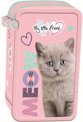 St. Majewski Penar cu rechizite St. Majewski My Little Friend - Fluffy Kitty, 3 fermoare Penar