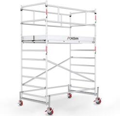 Cagsan Protube Gurulóállvány (SMSZ180D) Profi kategória, Dupla járólappal, Munkamagasság 4, 4m (CAG-SH180D4)