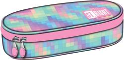 ST.RIGHT Penar oval pentru școală St. Right Pastel - Pixels, с Cu 1 fermoar (PC01) Penar