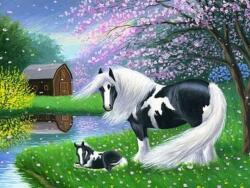 MagicArt Pictură mozaic cu diamante MagicArt: Premium - Ponei de zână, 20 х 30 cm, cu mărgele rotunde + AB (VC-TY1241)