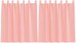 vidaXL 2 db rózsaszín fátyolfüggönyök hurokkal 140x140 cm 0.19 kg 4102286 (4102286)
