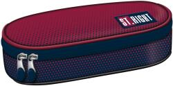 ST.RIGHT Penar oval pentru școală St. Right Burgund Gradient -Cu 1 fermoar (PC01) Penar