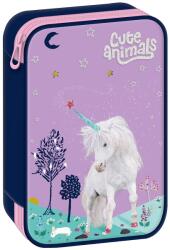 Ars Una Penar de școală Ars Una Cute Animals - Unicorn, 1 fermoar pe 2 niveluri (51344481) Penar