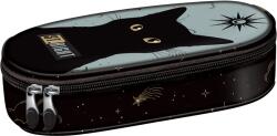 ST.RIGHT Penar oval pentru școală St. Right Night Cats -Cu 1 fermoar (PC01) Penar