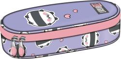 ST.RIGHT Penar oval pentru școală St. Right Happy Panda -Cu 1 fermoar (PC01) Penar