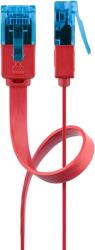 Goobay U/UTP CAT6a Lapos patch kábel 2m - Piros (96322) (96322)