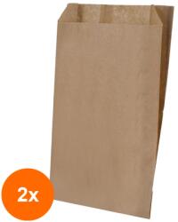 Biodeck Set 2 x 1000 Pungi din Hartie, 18 x 8 x 24 cm, Natur, Universala (OIB-2xPUN-HART-K-18X24-1000)