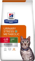 Hill's Hill' s Prescription Diet Feline c/d Urinary Stress + Metabolic 8 kg + macskaalom INGYEN