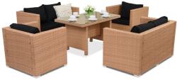 Garden Point Roma Apetito 6 technorattán kerti bútorok, mézszínű (GAP418-6)