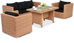 Garden Point Roma Apetito 5 technorattán kerti bútorok, mézszínű (GAP418-5)