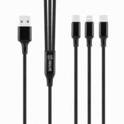 Obal: Me 3v1 AllConnect Fast Charge USB-A/USB-C, Lightning, Micro-USB Kabel 1.2m Black