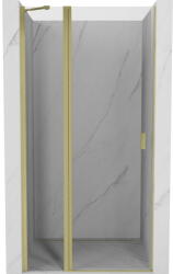 Mexen MIST, 1 szárnyú zuhanyajtó (1d+1d) 90x200 cm, 6 mm-es átlátszó üveg, matt arany profil, 8A4-090-000-55-00 (8A4-090-000-55-00)
