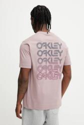 Oakley pamut póló REPEATED rózsaszín, sima, FOA406852 - rózsaszín L