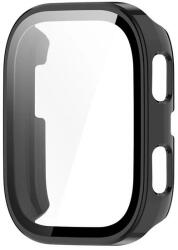 Amazfit Bip 6, Műanyag védőkeret, kijelzővédő üveggel, közepesen ütésálló, szíj nélkül, fekete