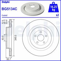 DELPHI féktárcsa DELPHI BG5134C (BG5134C)