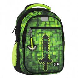 Starpak GAME PIXEL iskolai ergonómikus hátizsák 38x18x25 cm - fekete/zöld kardos (IMO-SP-550865)