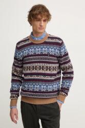 Tommy Hilfiger gyapjú pulóver meleg, férfi, bordó, MW0MW37026 - burgundia XXL