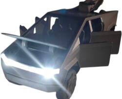 DIECAST Tesla Cybertruck 2022 Grafit (replica) cu led-uri si sunete + Atv Tesla scala 1/321/43 (38191)