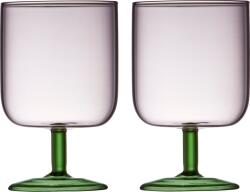 LyngbyGlas Pahare pentru vin Torino 300 ml roz-verzi 2 buc (30205) Pahar