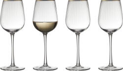 LyngbyGlas Pahare cu picior pentru vin alb Palermo Gold 300 ml 4 buc (27578) Pahar